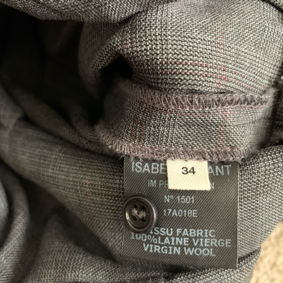 Isabel Marant Nolla Grey Knotted dress virgin wool - Picture 14 of 16